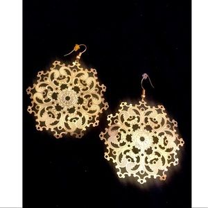 Gold Decorative Earrings.
